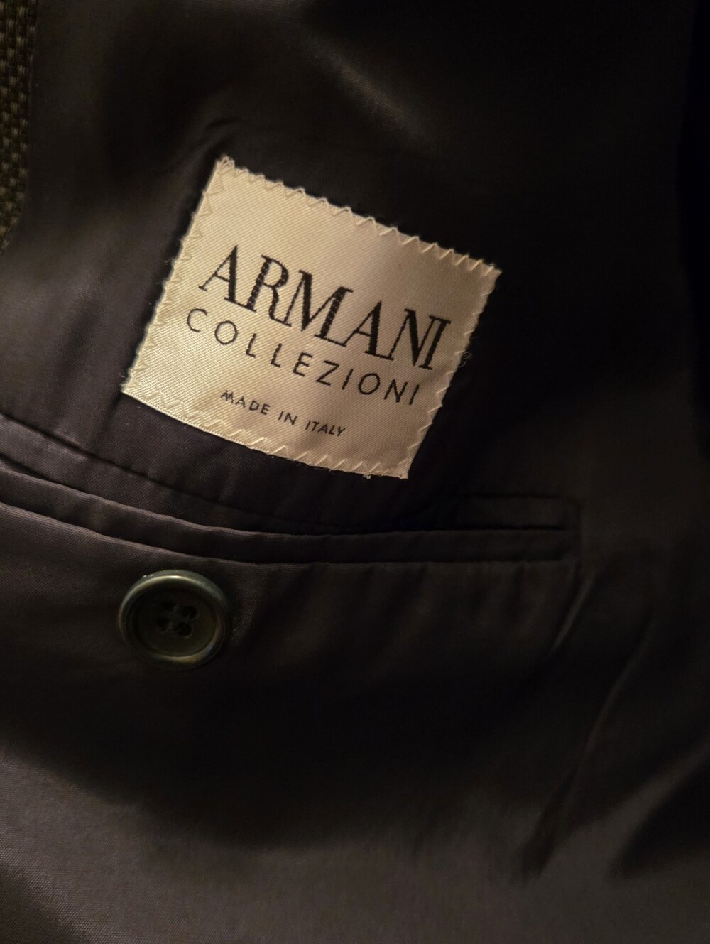 Vintage Armani Collezioni Men's Dark Gray Sport Coat
